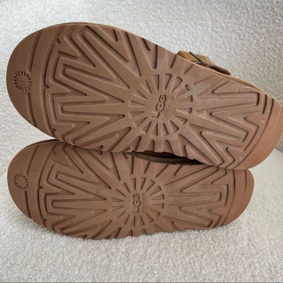 Chestnut Uggs Cambridge Knit Suede 1003175 Boots Booties 6 - Picture 8 of 10